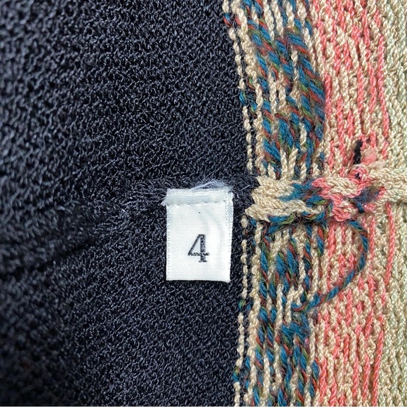 Vintage Miss Joann California Knit Apron Bib Fair Isle Floral Embroidered Dress - Picture 12 of 12